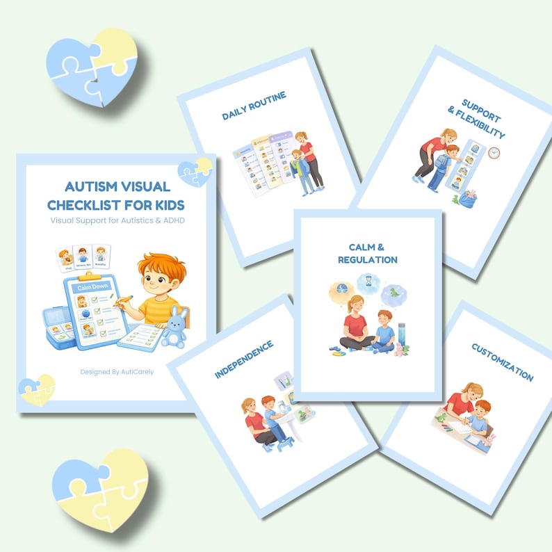 Autism Visual Checklist – Daily Routine & Behavior Support (Printable PDF)