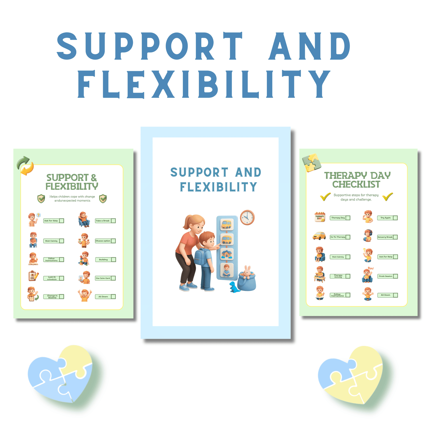 Autism Visual Checklist – Daily Routine & Behavior Support (Printable PDF)