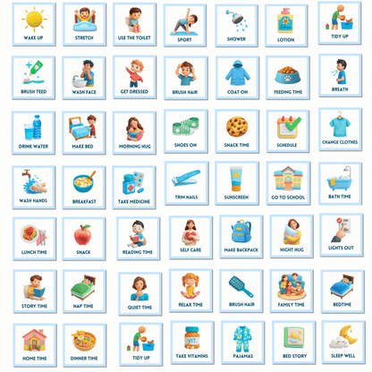 VISUAL DAILY ROUTINE CARDS (For Autism & ADHD Child)