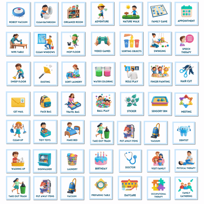 VISUAL DAILY ROUTINE CARDS (For Autism & ADHD Child)