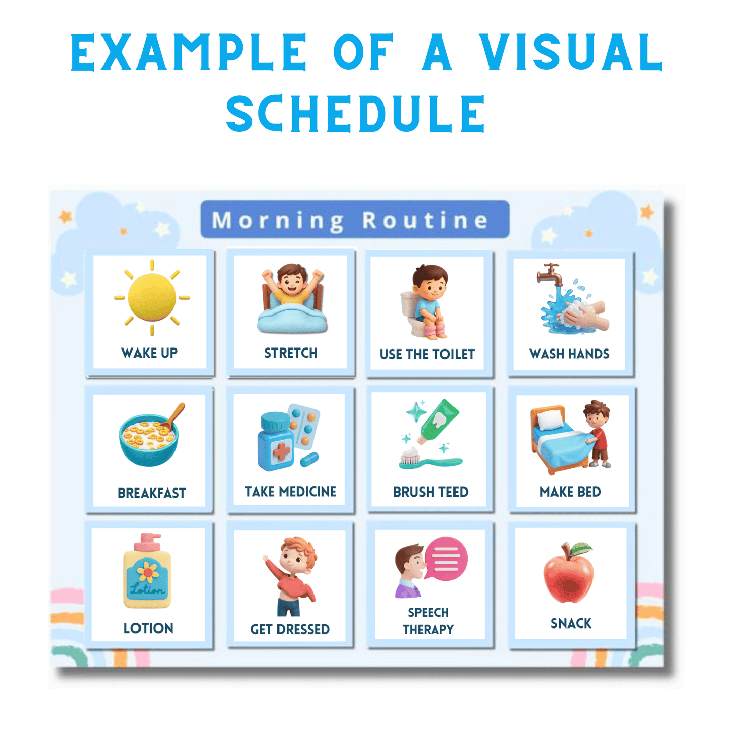 VISUAL DAILY ROUTINE CARDS (For Autism & ADHD Child)