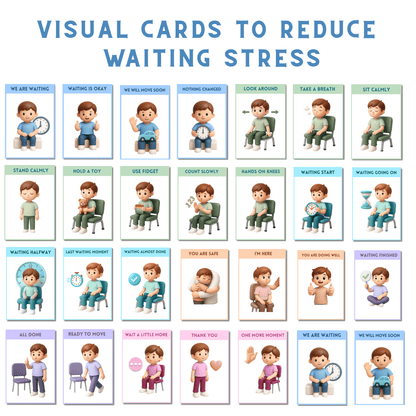 Autism & ADHD Waiting Skills Cards For Calm Transitions & Reduced Anxiety (Printable)