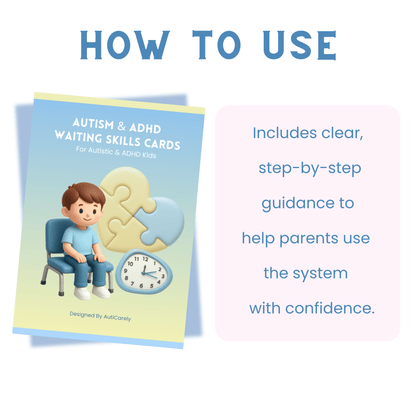 Autism & ADHD Waiting Skills Cards For Calm Transitions & Reduced Anxiety (Printable)