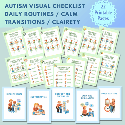 Autism Visual Checklist – Daily Routine & Behavior Support (Printable PDF)