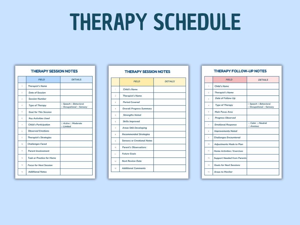 Autism Care Progress Planner with Visual Cards (Printable & Digital)