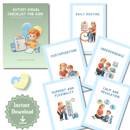 Autism Visual Checklist – Daily Routine & Behavior Support (Printable PDF)