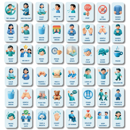 Finally Calm the Hitting & Meltdowns | 45 Autism Behavior Cards for ABA Therapy Home & Classroom
