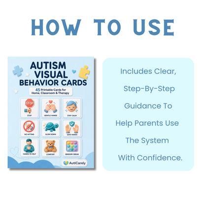 Finally Calm the Hitting & Meltdowns | 45 Autism Behavior Cards for ABA Therapy Home & Classroom