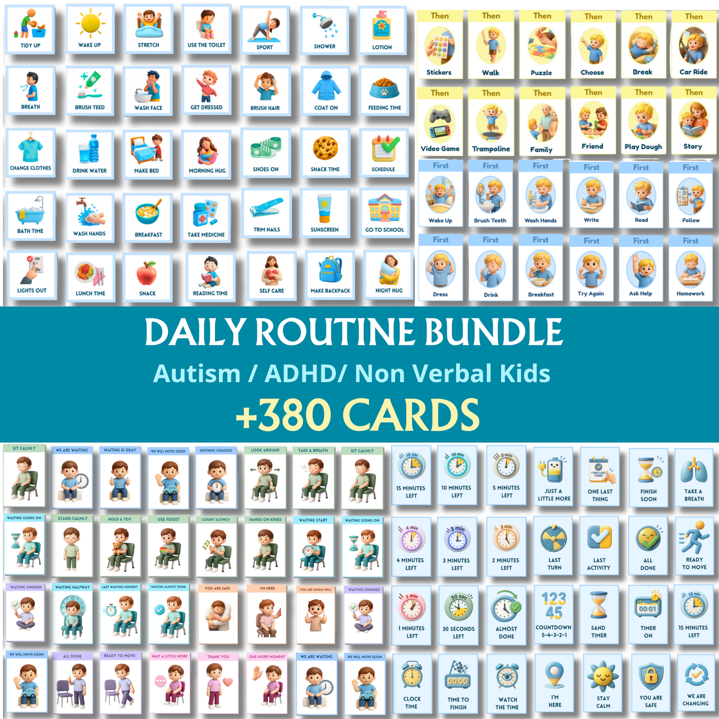 The Ultimate Autism Visual Support Bundle – 4 Powerful Tools That Turn Daily Chaos Into Calm Routines