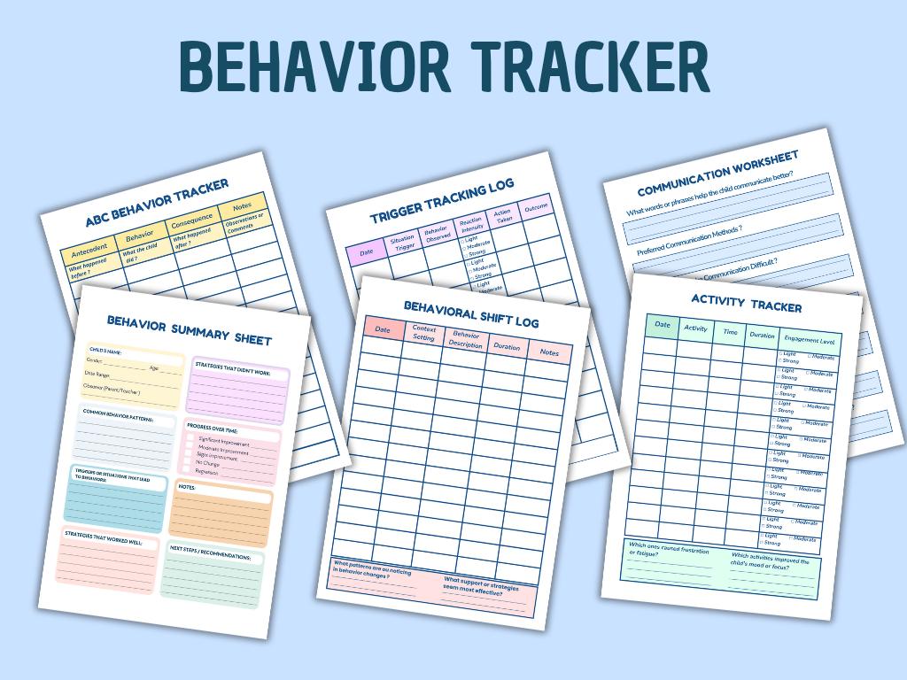 Autism Care Progress Planner with Visual Cards (Printable & Digital)