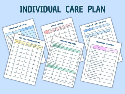 Autism Care Progress Planner with Visual Cards (Printable & Digital)