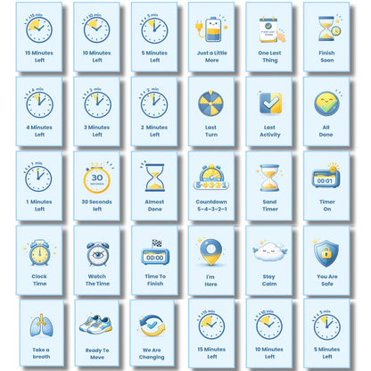 Autism Transition Countdown Cards – Visual Time Cards for Calm Transitions (Printable PDF)