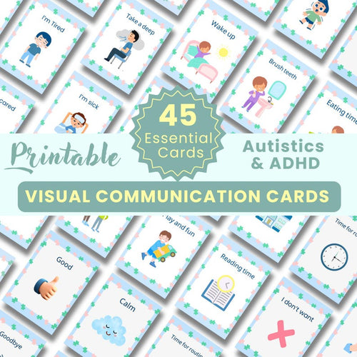 Autism Visual Cards Set | Communication, Emotions, Routine (Digital PDF)