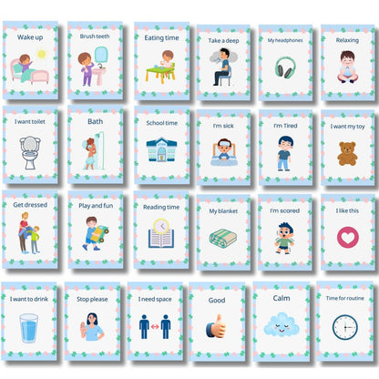 Autism Visual Cards Set | Communication, Emotions, Routine (Digital PDF)