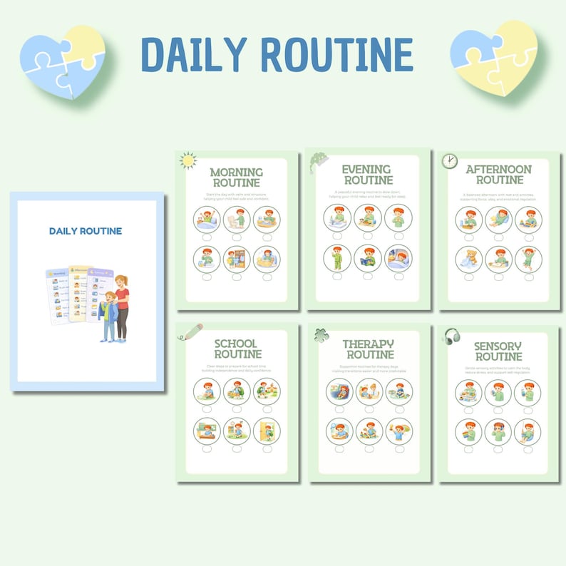 Autism Visual Checklist – Daily Routine & Behavior Support (Printable PDF)