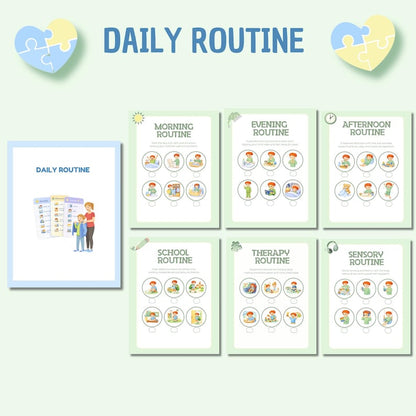 Autism Visual Checklist – Daily Routine & Behavior Support (Printable PDF)
