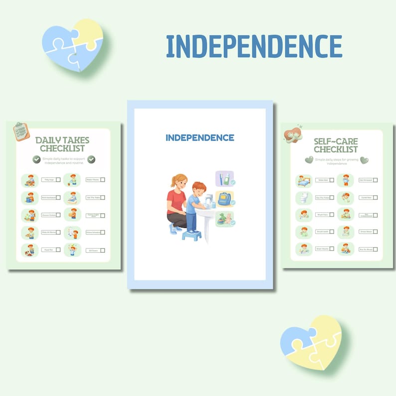 Autism Visual Checklist – Daily Routine & Behavior Support (Printable PDF)