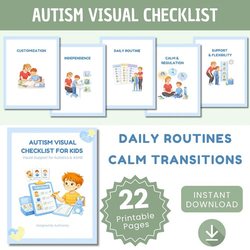 Autism Visual Checklist – Daily Routine & Behavior Support (Printable PDF)