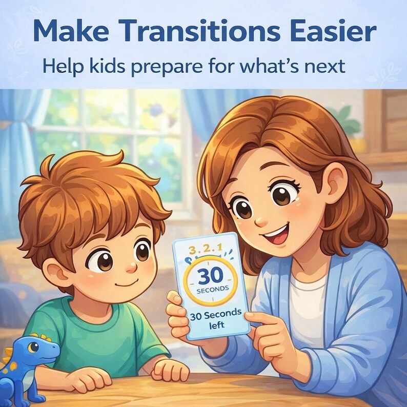 Autism Transition Countdown Cards – Visual Time Cards for Calm Transitions (Printable PDF)