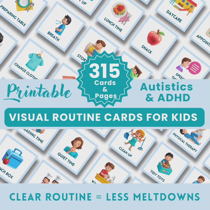 Your Child Refuses,Shutdown & Melts Down!! Give them the clarity that will finally bring them peace | The most powerful visual support system for autism & ADHD| Printable routine cards