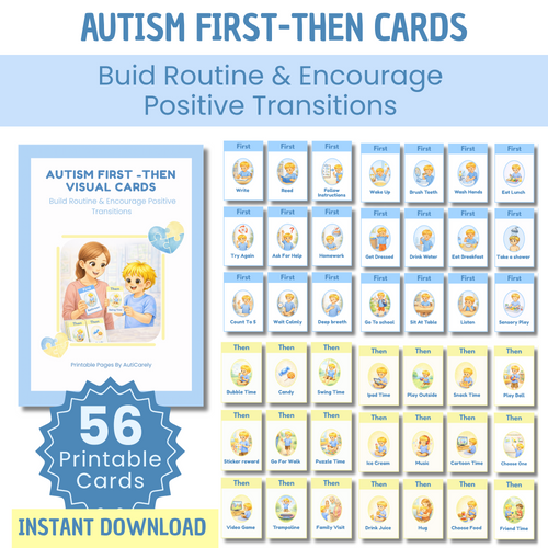 AUTISM FIRST–THEN VISUAL CARDS