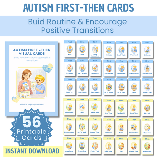 AUTISM FIRST–THEN VISUAL CARDS
