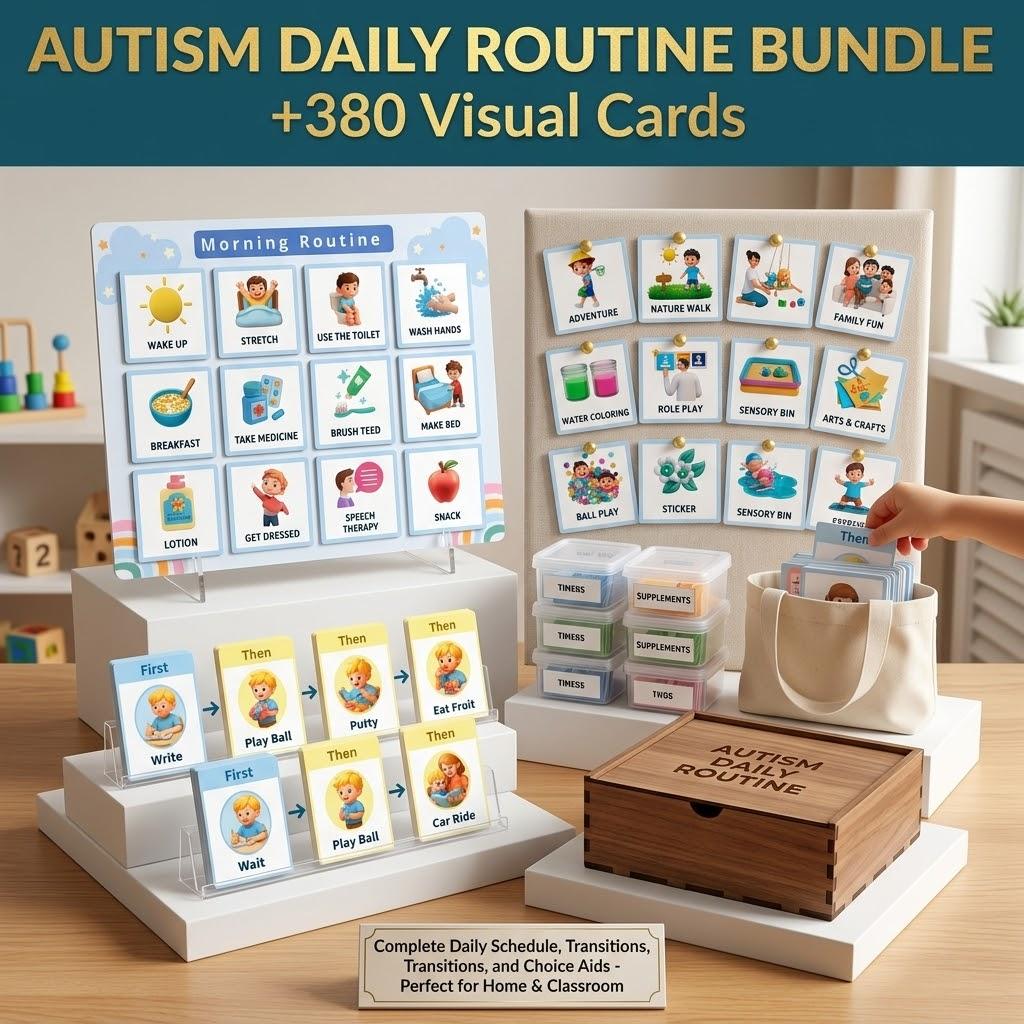 Your Child Refuses,Shutdown & Melts Down!! Give them the clarity that will finally bring them peace | The most powerful visual support system for autism & ADHD| Printable routine cards