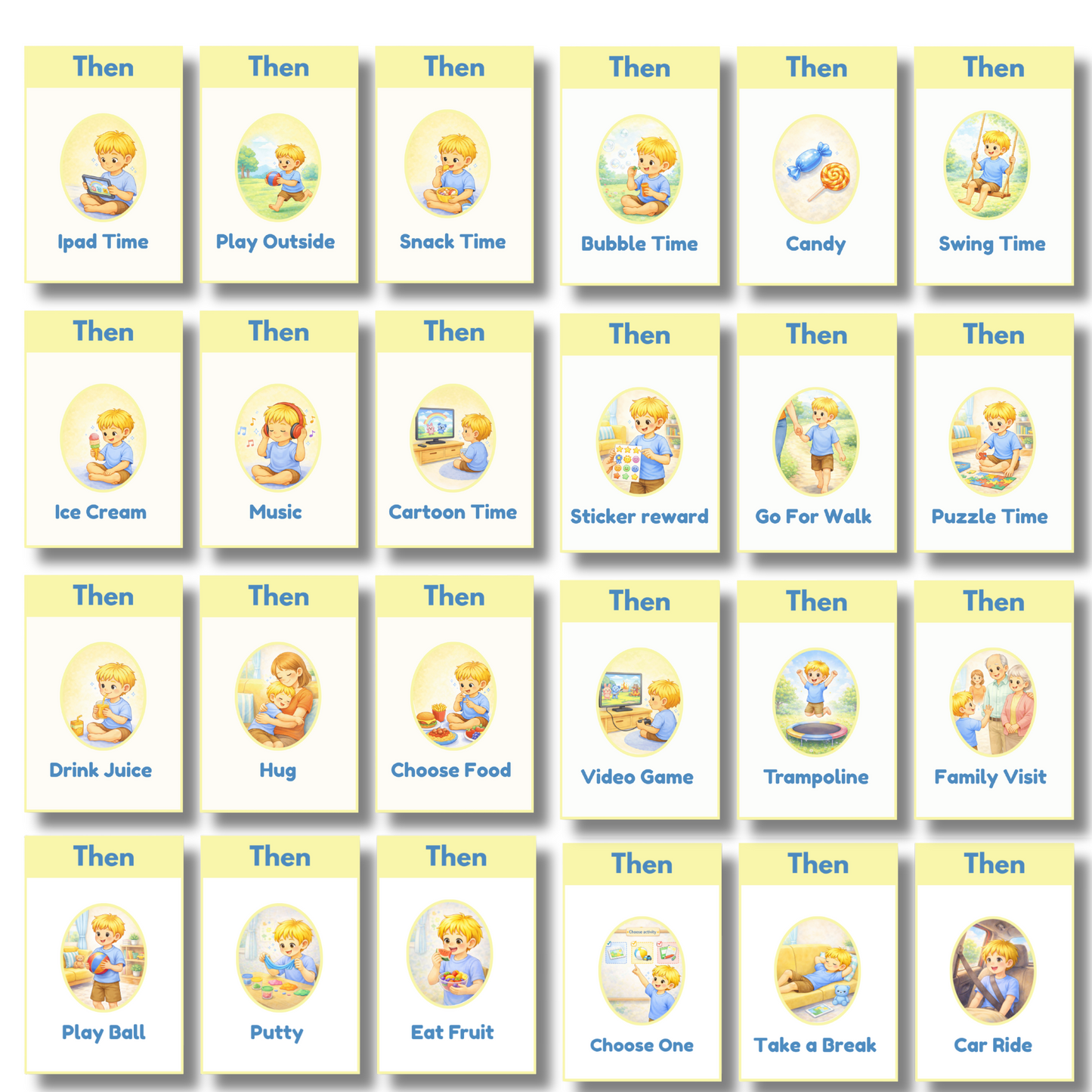 AUTISM FIRST–THEN VISUAL CARDS