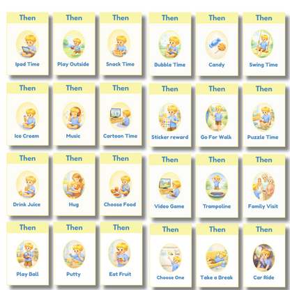 AUTISM FIRST–THEN VISUAL CARDS