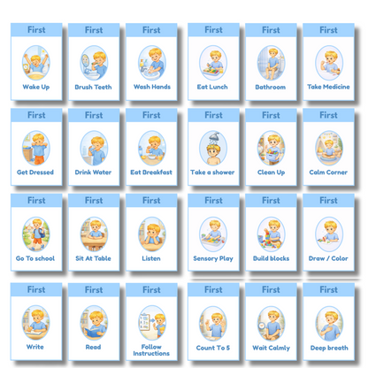 AUTISM FIRST–THEN VISUAL CARDS