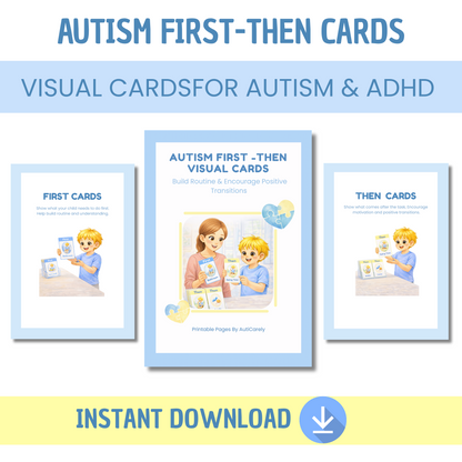 AUTISM FIRST–THEN VISUAL CARDS